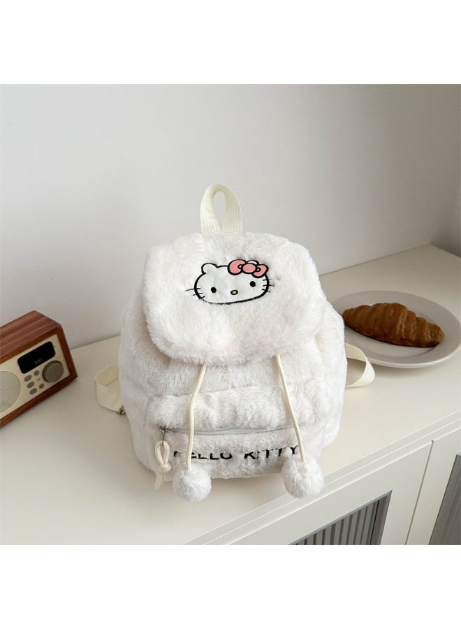 Sanrio White Hello Kitty Pattern Crossbody Bag Handbag Plush Bag Children's Handbag - Image 1